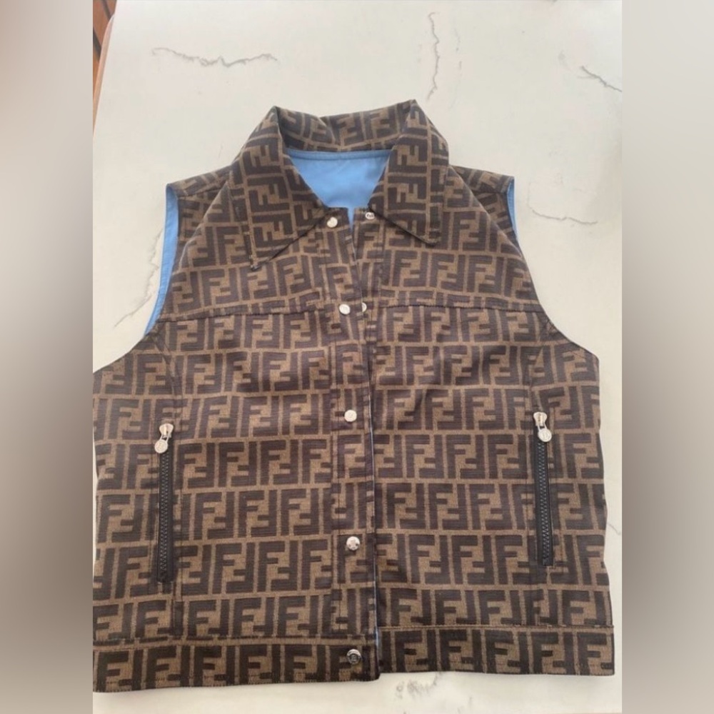 Fendi Zucca reversible vest